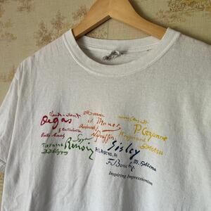 00s Vintage Impressionist Painters Art T-Shirt 21x27"